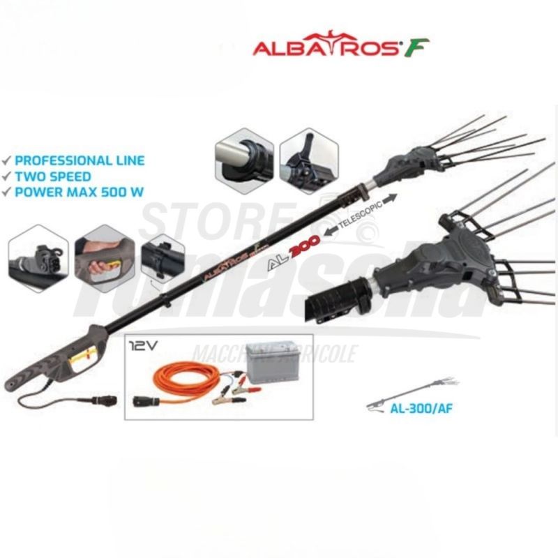 Abbacchiatore elettrico ALBATROS-F 12V Telescopic ZANON AL 300